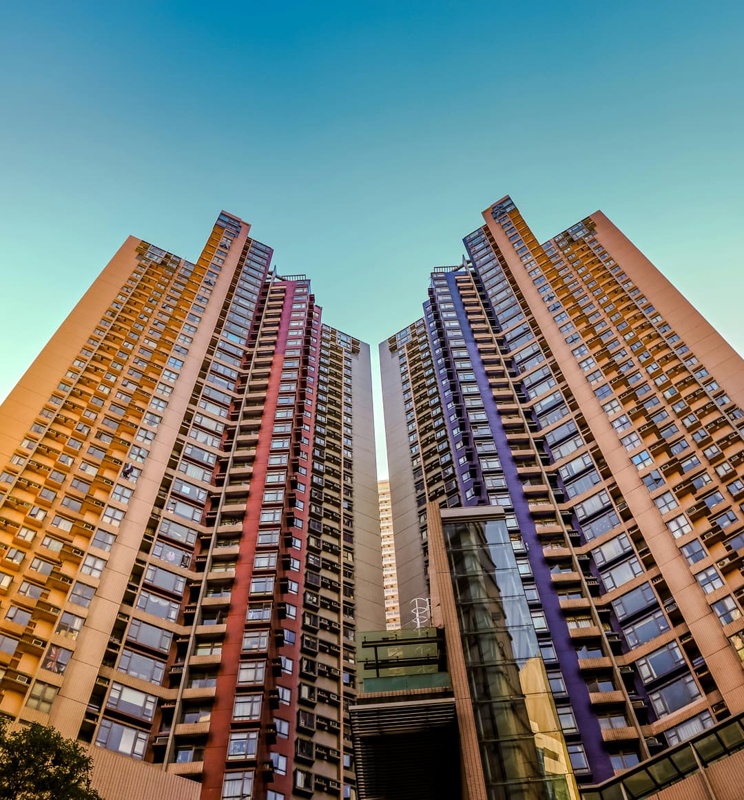 Modern real estate buildings